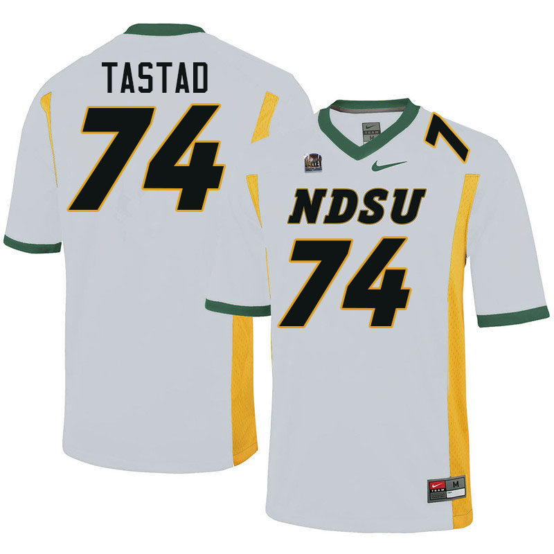 North Dakota State Bison #74 Brett Tastad College Football Jerseys Stitched-White